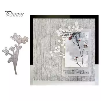 Цветочная ветка, металлические штампы, сделай сам, скрапбук, бумажные карты, альбом, трафарет для рукоделия серебряный