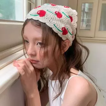 Цветочная вязаная повязка на голову повязка на голову крючком бандана винтажный треугольный тюрбан для путешествий Style 4