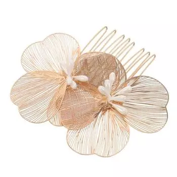 Цветочная заколка для волос Легкая роскошная невеста головной убор для невесты Украшения для волос Гребень для волос для девочки синий