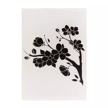 Цветочное дерево, пластиковые папки с тиснением, трафарет для DIY, скрапбукинг, альбом, рамка, шаблон, декор, художественная ветка растения