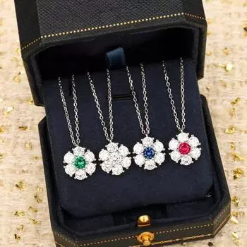 Цветочное ожерелье, дизайн, смысл, ожерелье, ожерелье с высоким чувством 925 silver белый