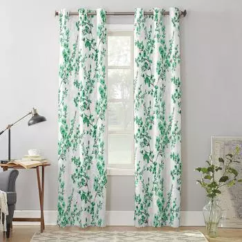 Цветочные акварельные листья занавески для спальни гостиной оконные шторы жалюзи кухня домашний декор шторы 135W x 60H(cm) x1