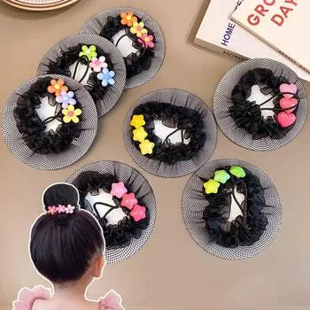 Цветочные балетные пучки для волос Регулируемая повязка для волос в виде звезды Балетная эластичная сетка для волос Катание на коньках Style 7