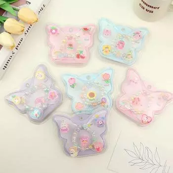 Цветочные бусины для девочки, подарок, кролик, детский ремешок на руку, корейский стиль, кольцо для детей, браслет для детей, кольцо для девочек C