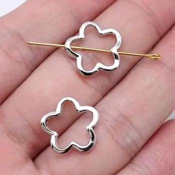 Цветочные бусины с маленькими отверстиями, бусины-разделители, аксессуары «сделай сам», подарочные аксессуары для ювелирных изделий