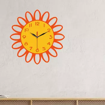 Цветочные часы Подвесные Тихий ход Легко читаемые Декоративные Бесшумные Настенные украшения для кухни, школы