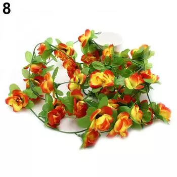 Цветочные гирлянды из исскуственных роз для украшения