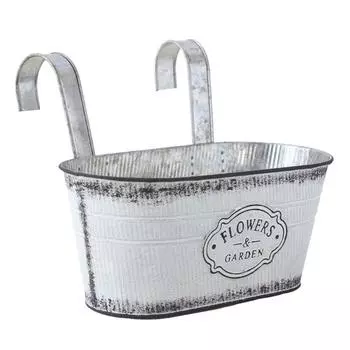 Цветочные горшки Металлические железные подвесные цветочные горшки Садовые горшки Металлическое ведро Цветочная корзина Настенные украшения Горшки белый