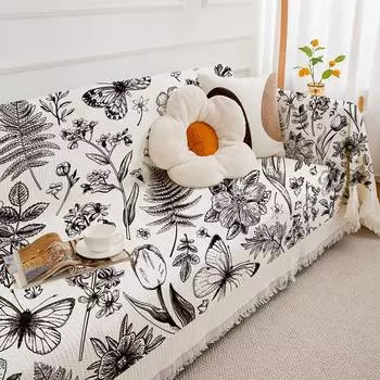 Цветочные Ins Ветер и песок Полотенце для волос Чехол для дома Полный комплект Универсальный ковер Четыре сезона Универсальный 180x130cm