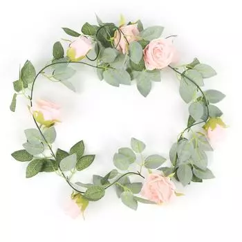 Цветочные лозы Естественно романтическая атмосфера Пастельный декор комнаты для внутреннего и наружного украшения Розовый розовый