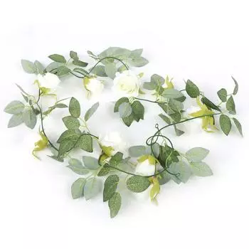 Цветочные лозы Естественно Романтическая атмосфера Пастельный декор комнаты для внутреннего и наружного украшения Белый белый