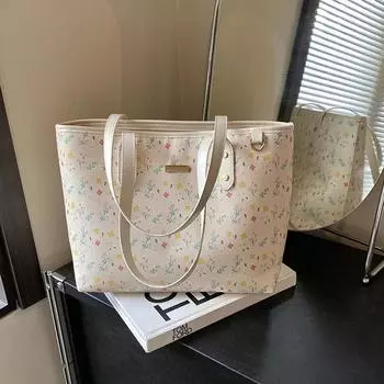 Цветочные модные сумки через плечо для женщин, черные, плутониевые, на молнии, белые, большой емкости, универсальные, повседневные, дорожные сумки