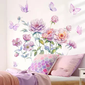 Цветочные наклейки на стену, наклейки, многофункциональные, креативные, для творчества, домашнего декора, окна для