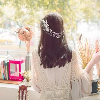 Цветочные новые ювелирные изделия ручной работы с кристаллами и жемчугом, расческа для волос, украшения для волос, повязка на голову, свадебный головной убор