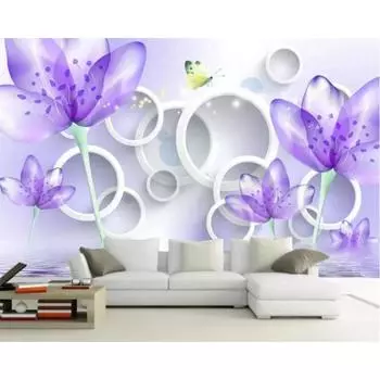 Цветочные обои Модные 3D настенные фрески Гостиная Спальня 3D Обои Домашний декор 200 cm(W) x 140 cm(H)