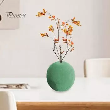 Цветочные пенопластовые блоки, зеленые сферические цветочные шары из глиняной пены для цветочных композиций из живых/искусственных цветов, свадебных ваз, украшений S