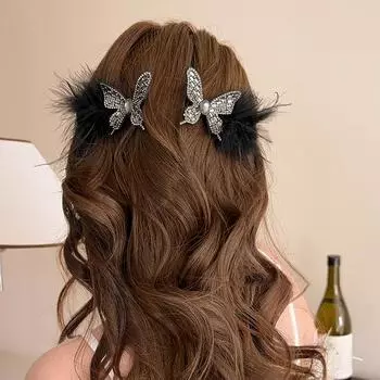 Цветочные перья для девочек, пышные резинки для волос, веревки для женщин, простые резинки для волос для темперамента, женские аксессуары для волос