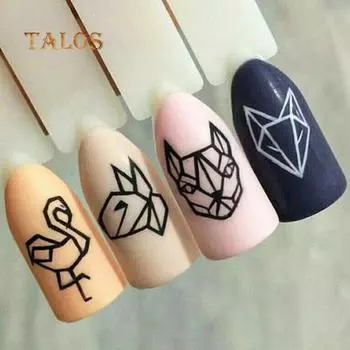 Цветочные перья простой рисунок женские наклейки для ногтей наклейка красота DIY маникюрные инструменты уход за ногтями one size