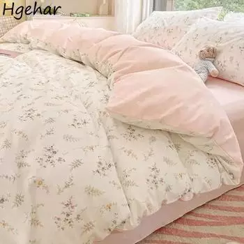 Цветочные пододеяльники для кровати, пасторальные пододеяльники из полиэстера с четырьмя сезонами, постельное белье размера «king-size» для спальни, роскошный домашний текстиль, уют 150x200cm