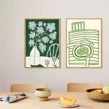 Цветочные постеры и принты с изображением красного вина, настенные художественные картины для торта, цитаты о чае, холст, картина для кухни, домашний декор 21x30cm No Framed красный