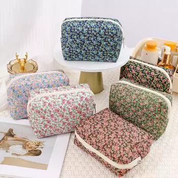 Цветочные восьмиугольные косметички для женщин, косметичка, большая вместимость, дорожная сумка для хранения, переносная сумка для туалетных принадлежностей, косметичка