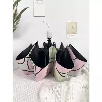 цветочные зонты от солнца, полностью автоматические зонты, черная клеевая защита от солнца, защита от ультрафиолета, складной зонт для защиты от солнца и дождя