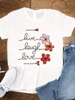 Цветочный 3D-принт женская футболка модная одежда футболка повседневные футболки с коротким рукавом графические футболки женская мультяшная женская одежда S