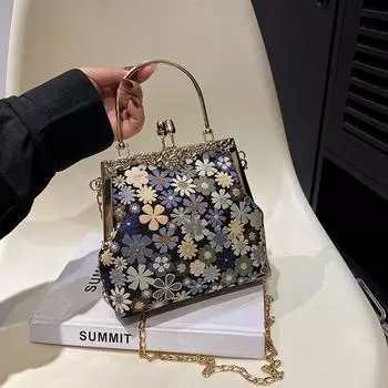 Цветочный атласный клатч для женщин элегантные вечерние сумки танцевальные сумки на плечо свадебные женские сумки