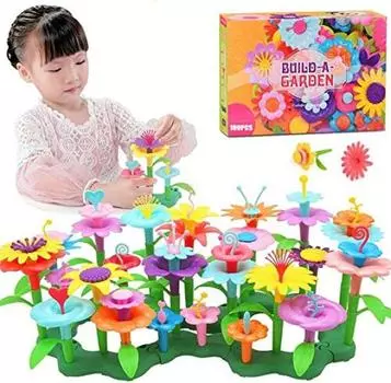 Цветочный блок, игрушка-цветок, 3D-головоломка, пластиковая обучающая игрушка, комбинация, вставка, сборка, строительные блоки, стильная обучающая игрушка, ролевые игры, сделай сам