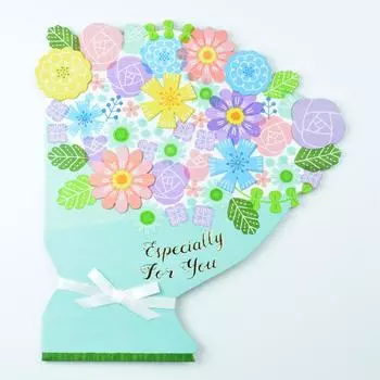 Цветочный букет из цветной бумаги мини-синего цвета Высечка 62-145