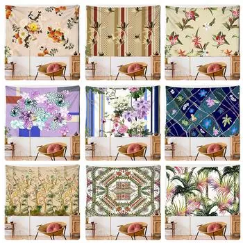 Цветочный гобелен настенный Мандала богемный хиппи колдовство искусство TAPIZ общежитие декор для гостиной 95x70cm