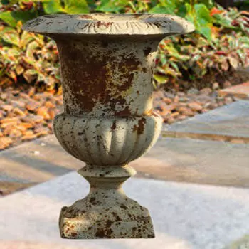 Цветочный горшок для цветов, винтажный многоцелевой металлический балконный декор для комнатных растений, украшение для сада