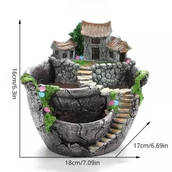 Цветочный горшок для суккулентов, цветочный горшок из смолы, настольный держатель в горшке, домашний садовый декор, держатель для растений
