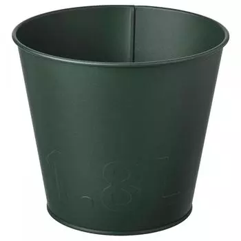 Цветочный горшок IKEA CURB R для дома и улицы темно-зеленый 15 см