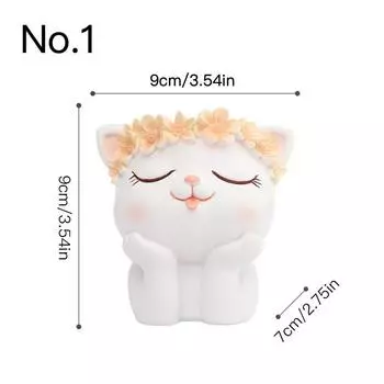 Цветочный горшок из смолы с милыми животными, сочный горшок-кашпо, домашний декор, домашнее украшение, настольные украшения, горшок для растений бонсай No.1