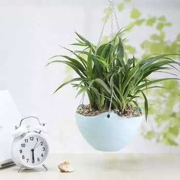 Цветочный горшок, подвесная цепочка, многофункциональный полимерный универсальный держатель для растений, товары для дома синий