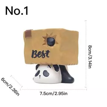 Цветочный горшок с изображением панды из смолы, горшок для суккулентов, домашний декор, украшение для сада, настольные украшения, горшок для растений бонсай No.1