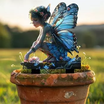 Цветочный горшок садовый колышек украшение, 2D акриловый садовый грунт вставки горшки аксессуары большие горшечные растения фигурки ручной работы осенний декор для дома и сада One Size