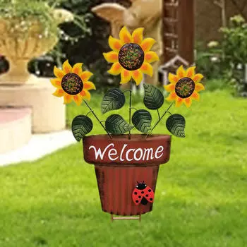 Цветочный горшок садовый колышек украшение 2D Декор красный