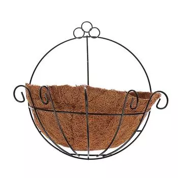 Цветочный горшок Железный Кокосовый Подвесной Подвесной Садовый Кашпо Настенные Корзины Полукруглый Держатель Для Растений Чехол Украшения Дома