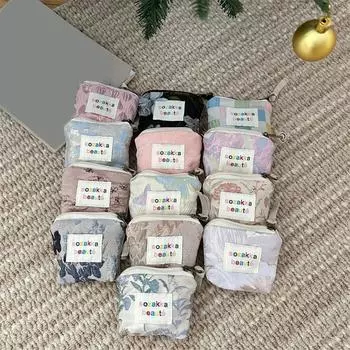 Цветочный холст, хлопок, сумка для монет, кошелек на молнии, сумка для ключей, карман для денег, женский ручной кошелек для монет, маленький кошелек для детей