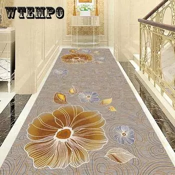 Цветочный ковер для лестницы, длинный ковер для коридора, вход/прихожая, ковры для прохода в отеле, напольный коврик, противоскользящий коврик 120cm*100cm