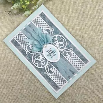Цветочный кружевной край, высечка, трафарет, шаблон, инструмент для тиснения бумаги, сделай сам, скрапбукинг для поздравительных открыток серебряный