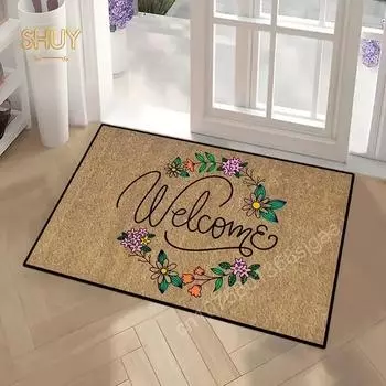 Цветочный нескользящий ковер для ванной комнаты, коврики для двери на балкон, кухню, спальню, входную зону, ковер для дома, украшение гостиной, мягкий напольный коврик 30x50cm-12x20in