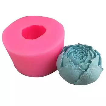 Цветочный пион, цветок, силиконовая форма, шоколадная флип-форма для выпечки сахара, форма для мыла своими руками 5.9x5.9x3.7CM розовый