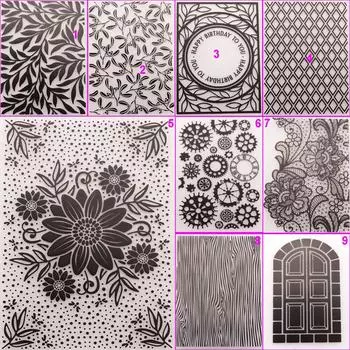 Цветочный пластиковый шаблон, тиснение, папки, штампы, трафарет, сделай сам, прямоугольная рамка, лист, окно, лоза No.10-Cherry Leaf