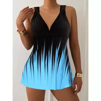 Цветочный принт бикини купальник женский купальник с высокой талией бикини пуш-ап бандо купальный костюм женская модная пляжная одежда XS синий