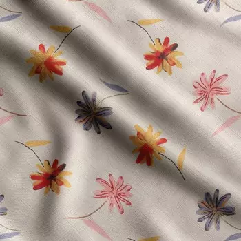 Цветочный принт Soimoi, хлопковый батист, ткань для квилтинга, продаваемая во дворе, шириной 42 дюйма, хлопчатобумажная ткань средней плотности, 42 Inch Wide - Cotton Cambric бежевый