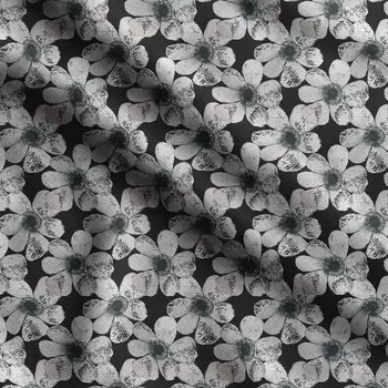 Цветочный принт Soimoi, хлопковый батист, ткань для квилтинга, продаваемая во дворе, шириной 42 дюйма, хлопчатобумажная ткань средней плотности, 42 Inch Wide - Cotton Cambric чёрный