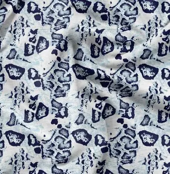 Цветочный принт Soimoi, шелковая ткань, декоративная швейная ткань на дворе шириной 42 дюйма, декоративная ткань для рубашек, костюмов, галстуков, 42 Inch Wide - Cotton Cambric синий